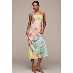 Anthropologie Conditions Apply Chloe Floral Scarf Print Maxi Dress Large NWT